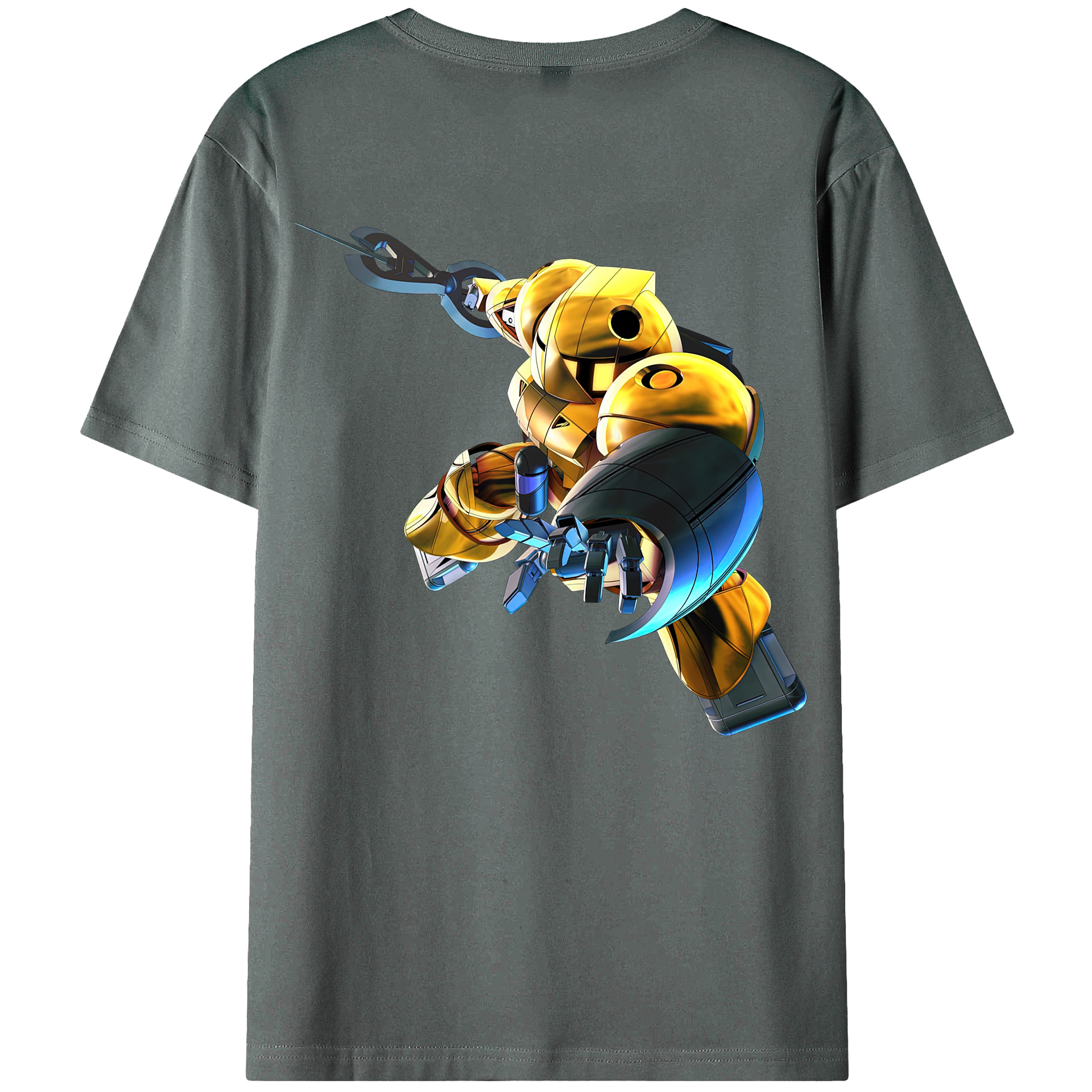 （画像用） 機動戦士ガンダム Mobile Suit Gundam 綿100％ メンズ半袖Tシャツ（バックプリント） 通気性